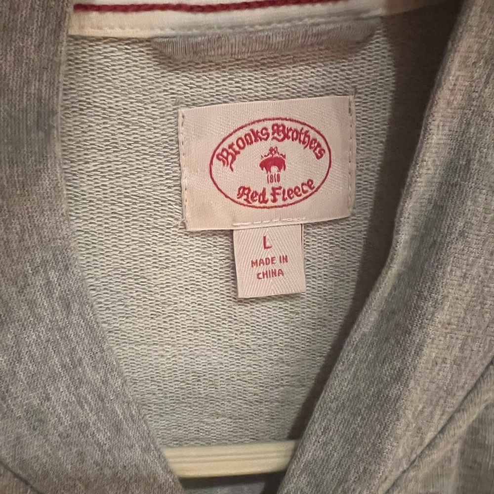 Brooks Brothers Large Grey & White Varsity Jacket - Picture 3 of 6